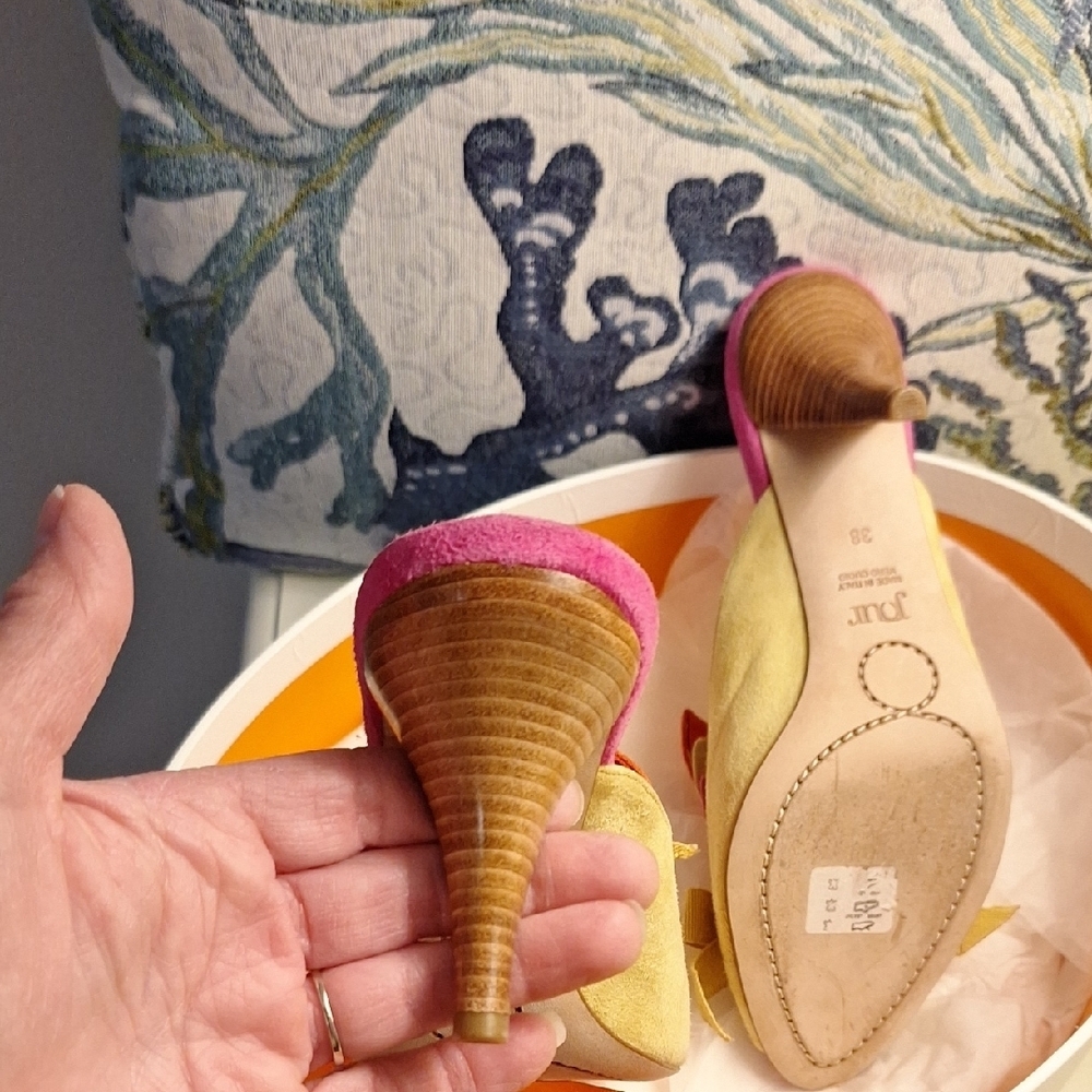 Chic Multicolor O Jour Heeled Mules - Picture 6 of 10